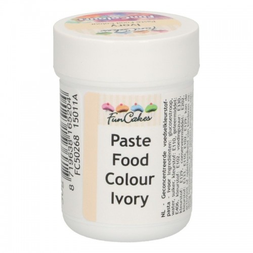 RABATT: FunCakes paste food colour - ivory - cup 30g