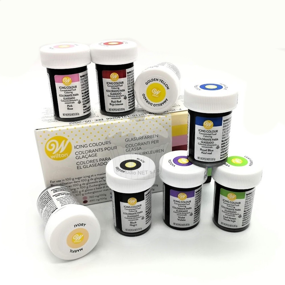 RABATT: Wilton Gel-Farbenset - Icing Color Kit - 8 x 28g