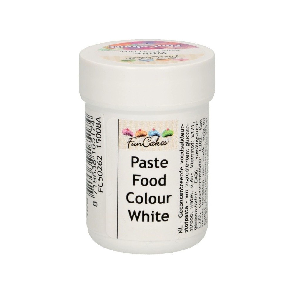 DISCOUNT: FunColours white snow - gel color - white - pot - 30g