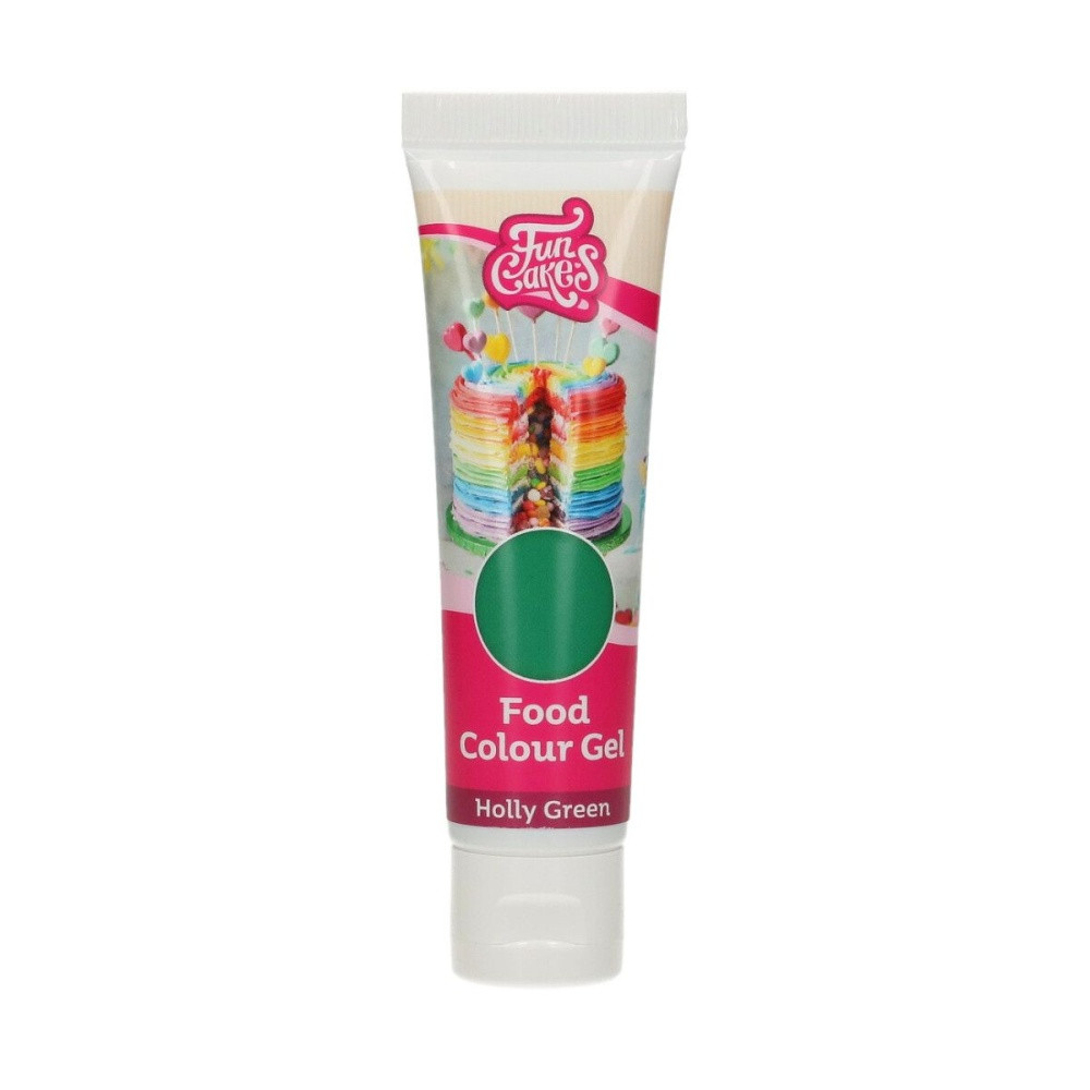 FunCakes edible funcolours gel -  Holly Green 30g