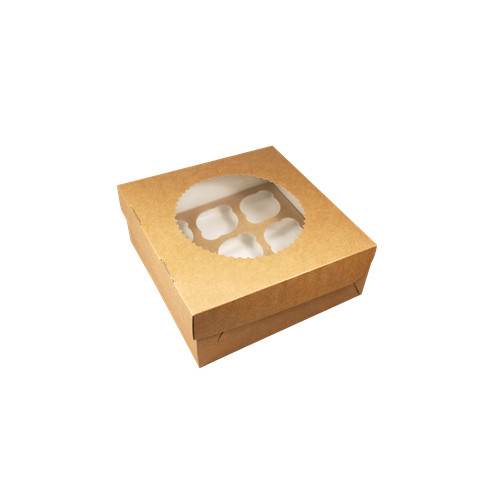 ECO Muffin / Cupcake Box - Brown - 9