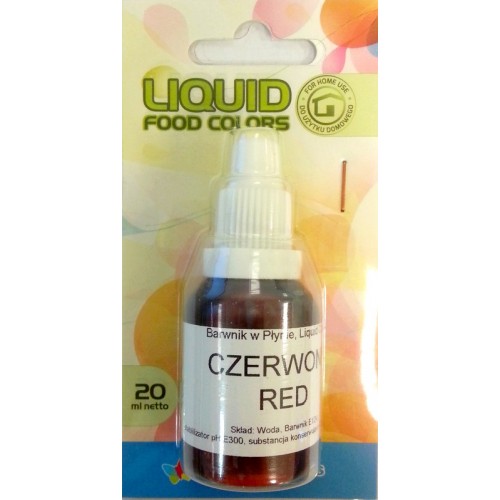 RABAT: Farba do aerozolu płynna Food Colours Red (20 ml) Czerwony