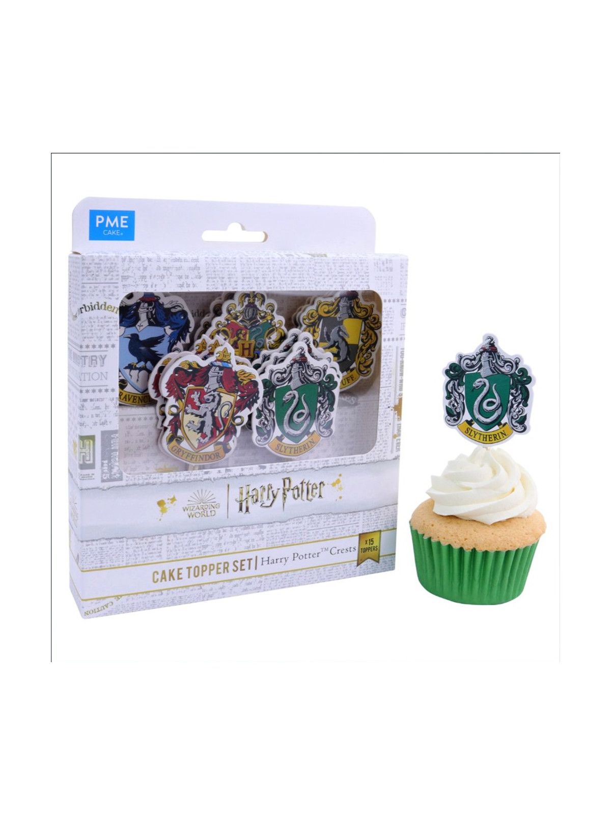 PME Harry Potter - papierová dekorácia - zápich - erby kúzelníckych kolegií - 15ks