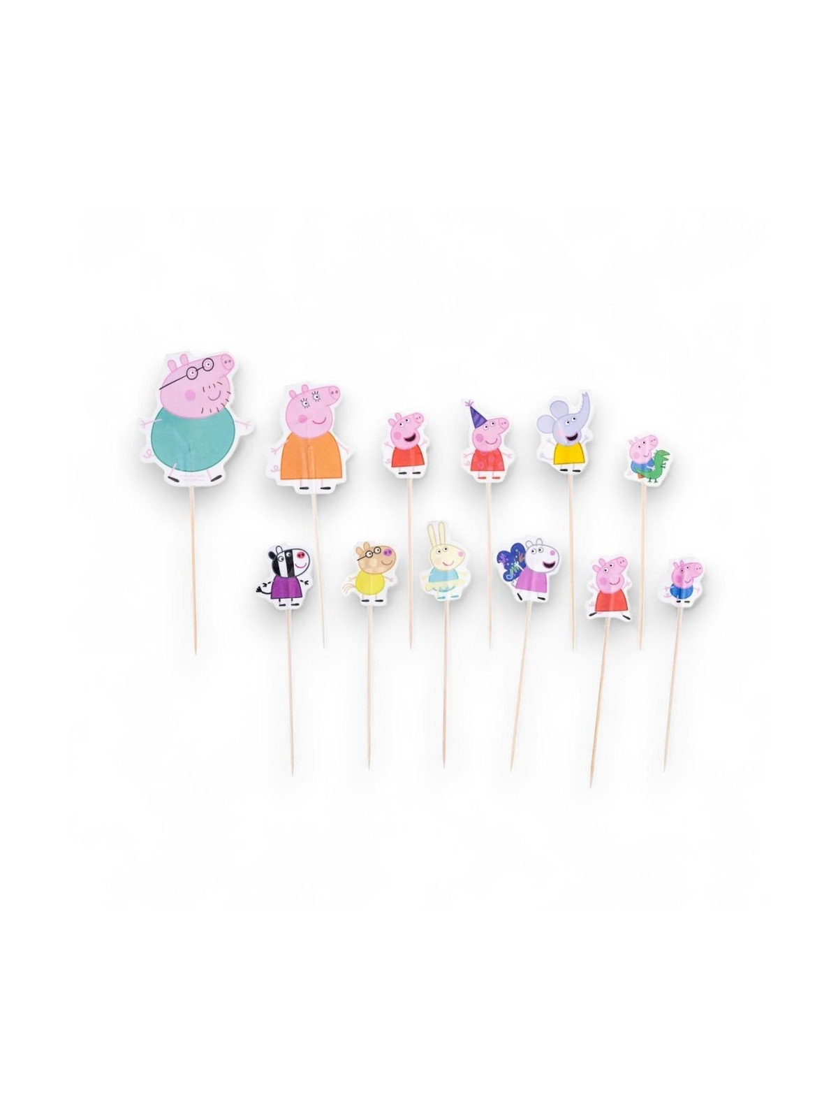 Dr. Oetker - papercraft decoration - picks - Peppa Pig and friends - 24pcs