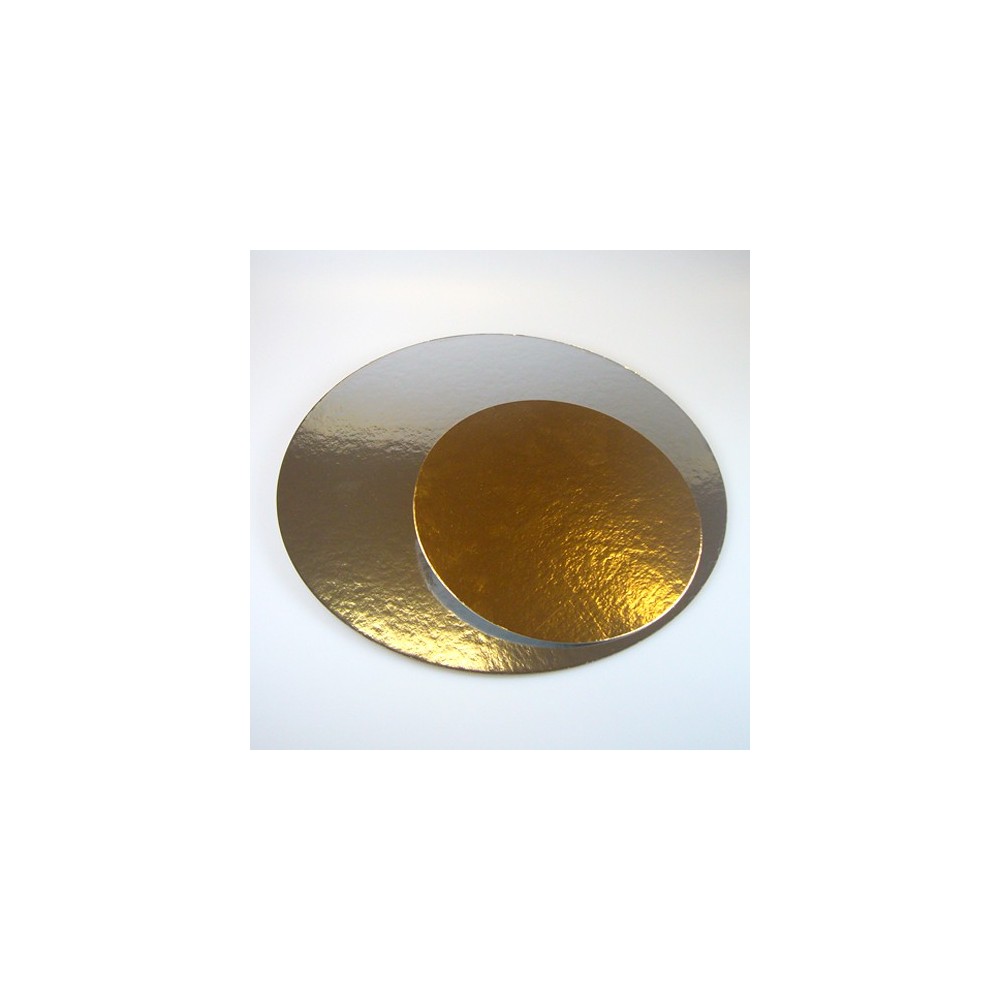 Tortenplatten in gold / silber, 3 Stück, 16cm 
