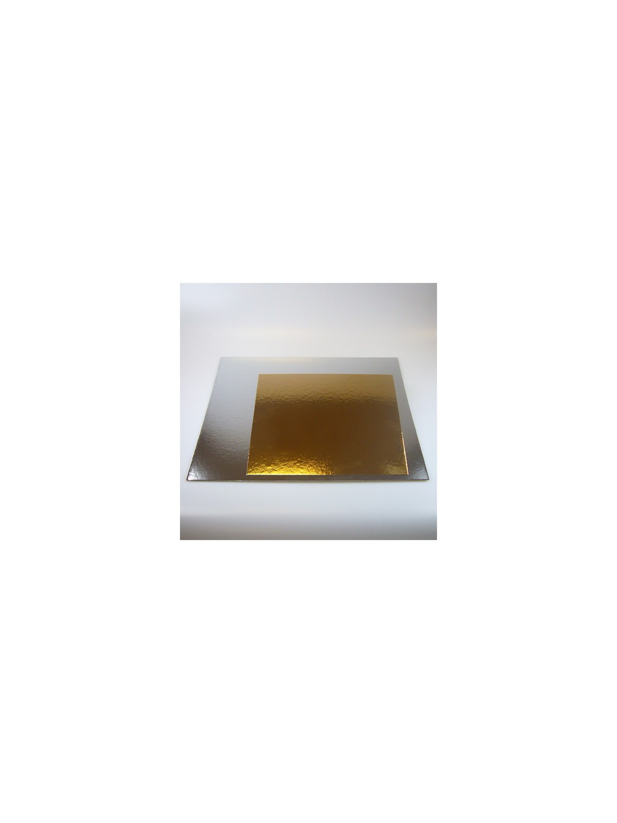 Square cake board gold / silver 25cm