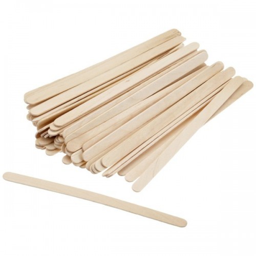 Ice-cream sticks wood flat, per 100