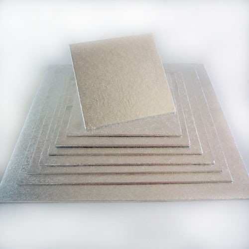 FunCakes Quadratische Tortenplatten silber 30,5 x 30,5cm/4mm