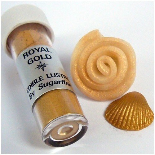 Sugarflair prachová perleťová barva - zlatá - Royal Gold 2g