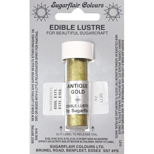 Sugarflair Powder Pearl Colour - Gold - Antique Gold 2g