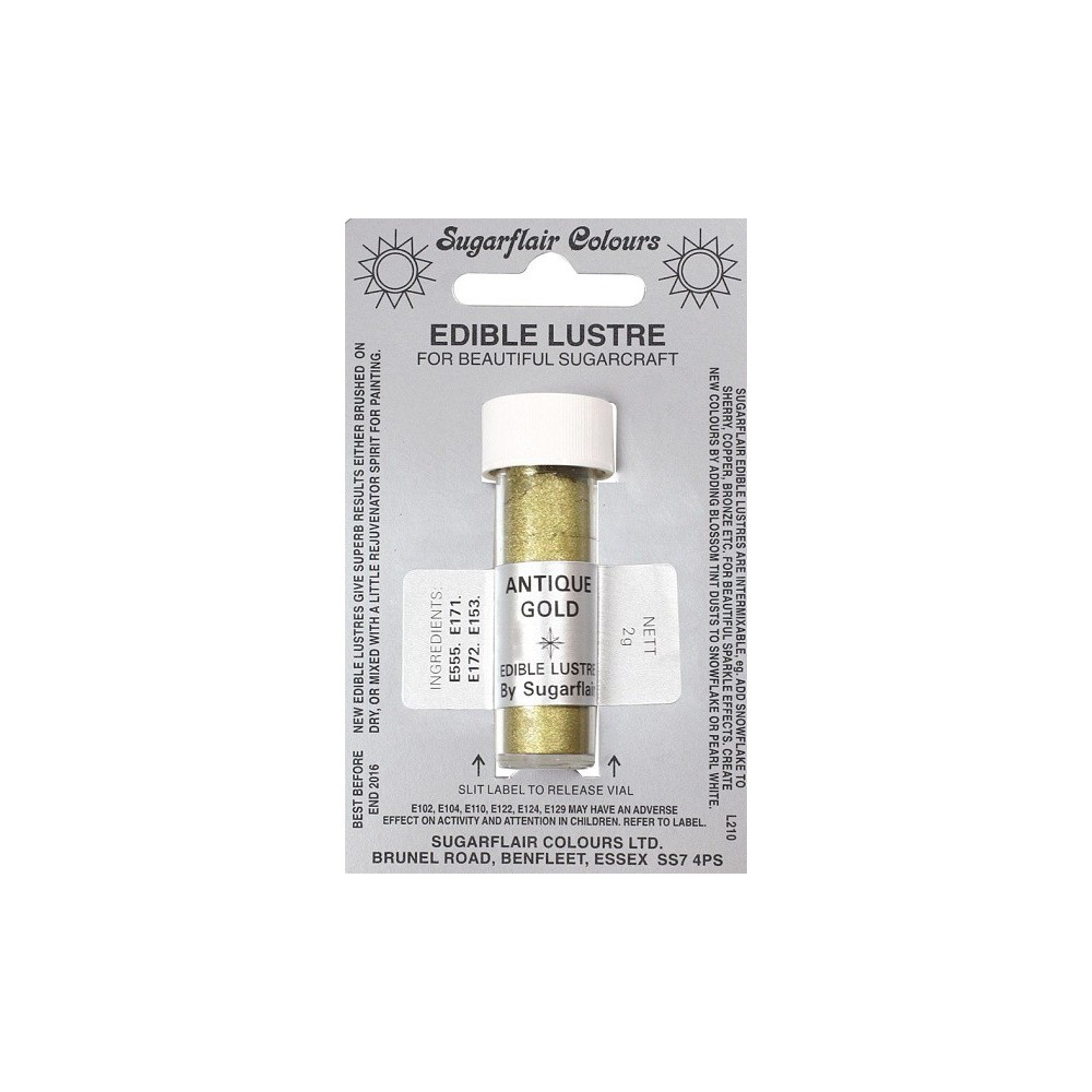 Sugarflair Powder Pearl Colour - Gold - Antique Gold 2g