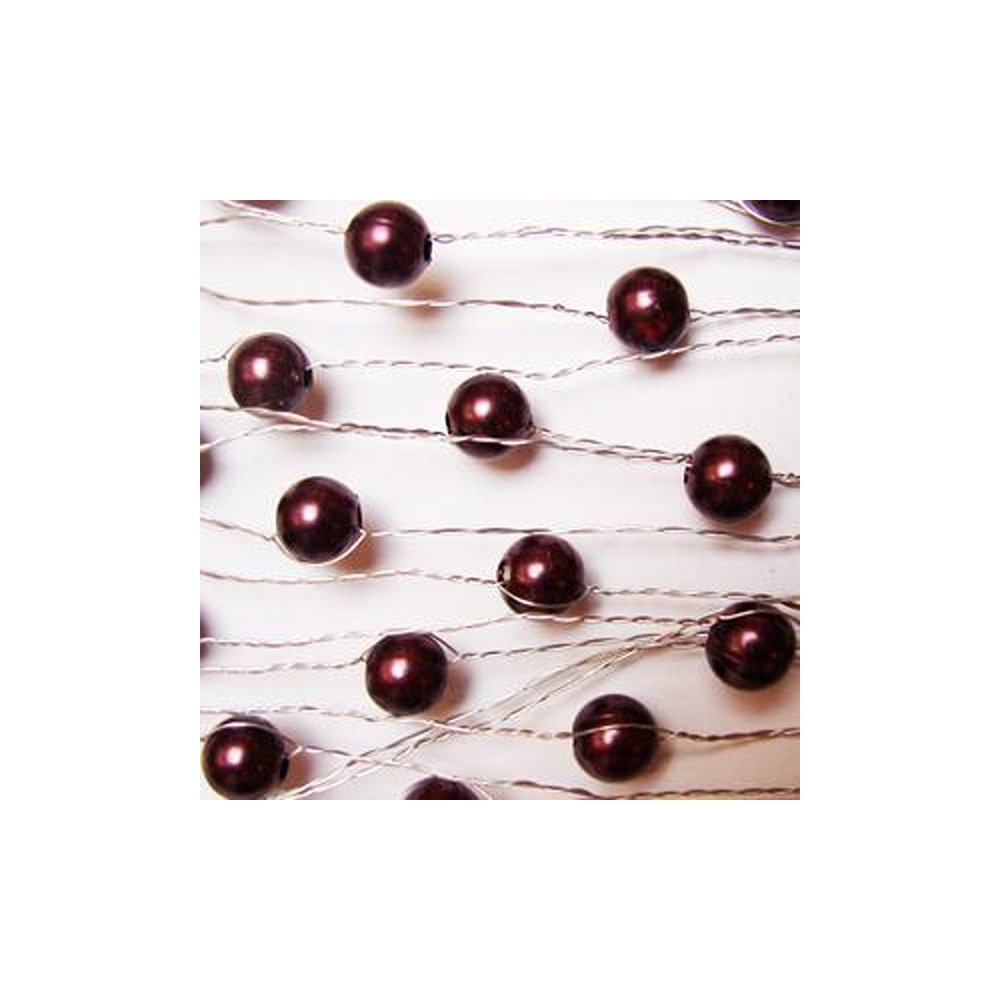Cofe Brown Pearls on Silver Wire 