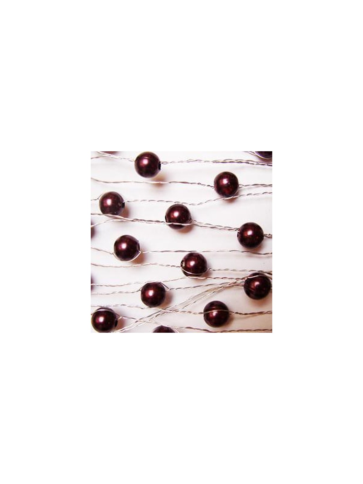 Pearls on a string - coffee brown