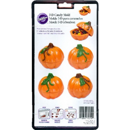 Wilton Chocolate Lollipop Mold - 3D Pumpkin