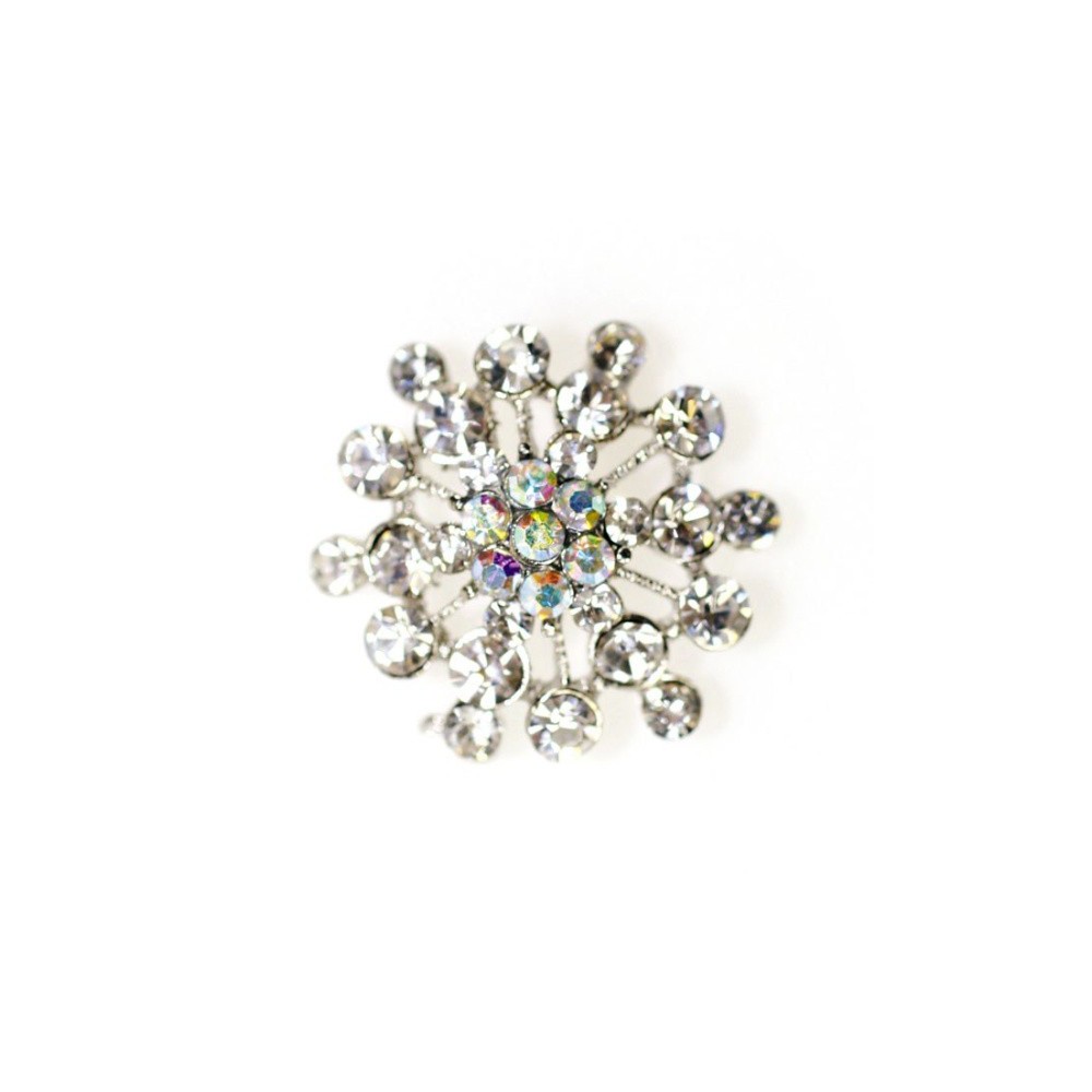 Diamond brooch - snowflake - 32mm