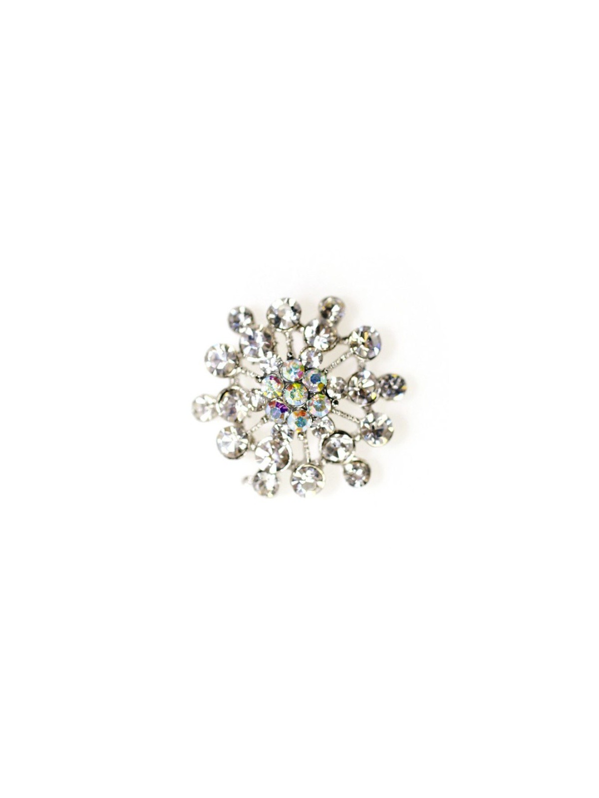 Diamond brooch - snowflake - 32mm