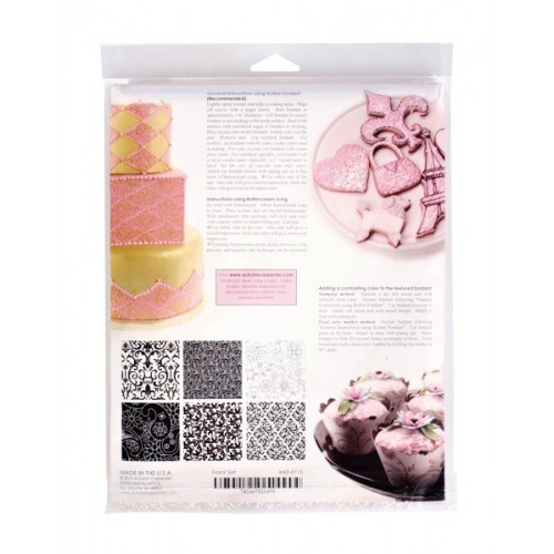 Set of stamp pads - floral patterns - 6 pieces