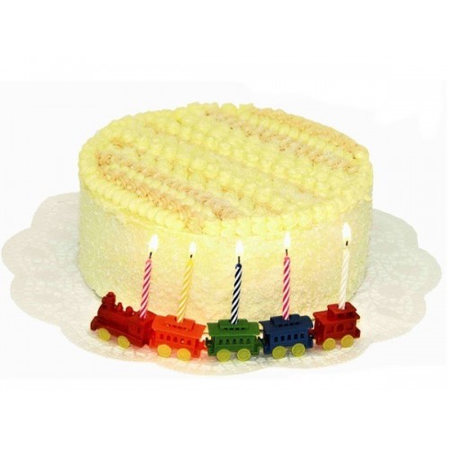 Birthday candles with a train - 5 pcs