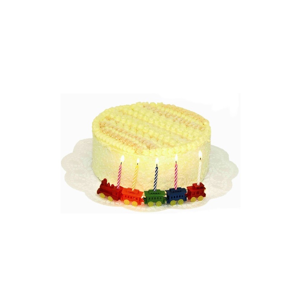 Birthday candles with a train - 5 pcs