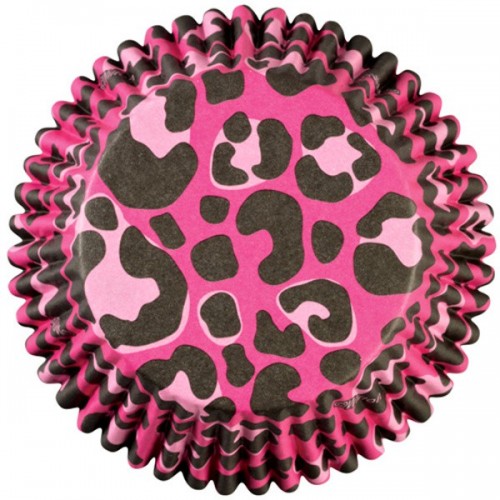 Wilton Backförmchen - Pink Leopard - 36 Stück.