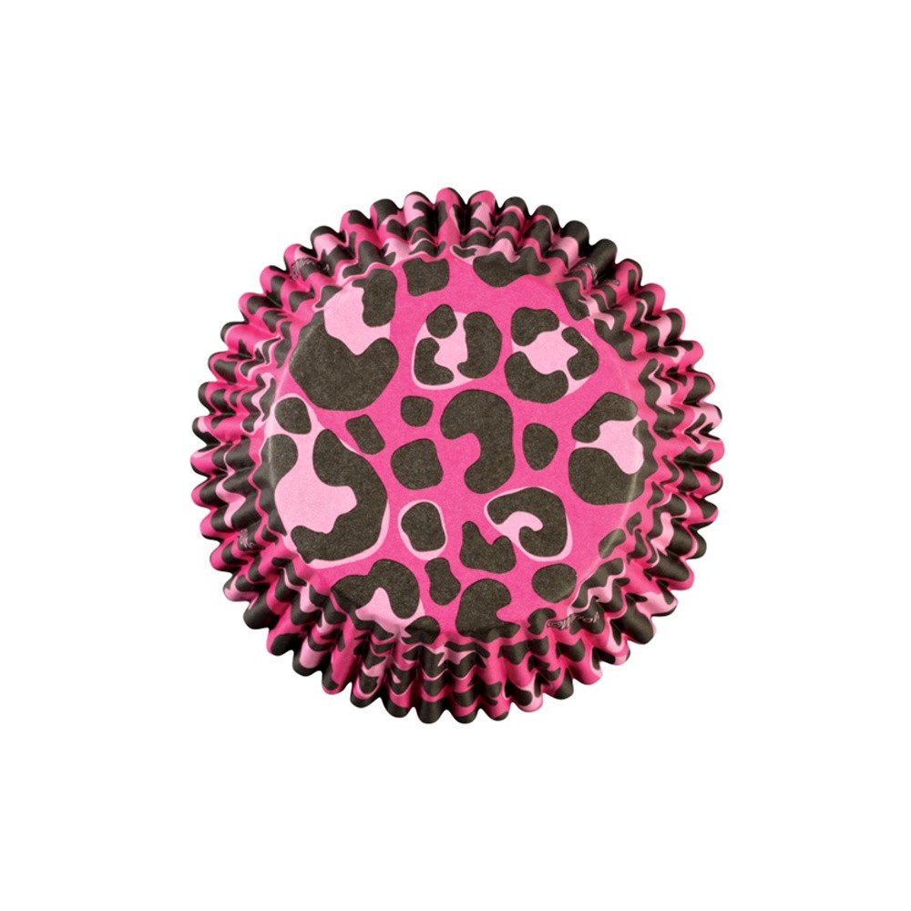 Wilton cukrářské košíčky - růžový leopard - 36ks