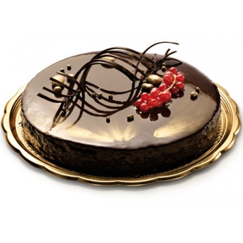 Alcas - plastic cake tray - golden round 28cm