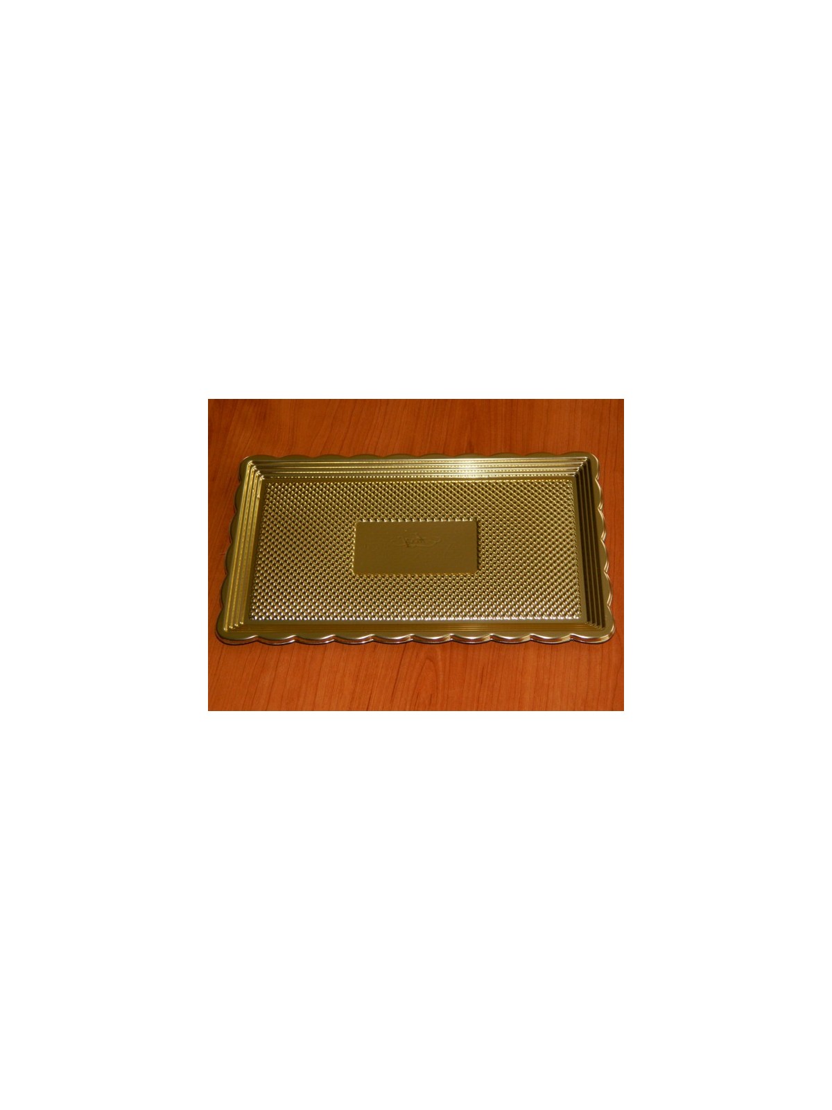 Alcas plastic tray for a cake - golden 37.5x28cm