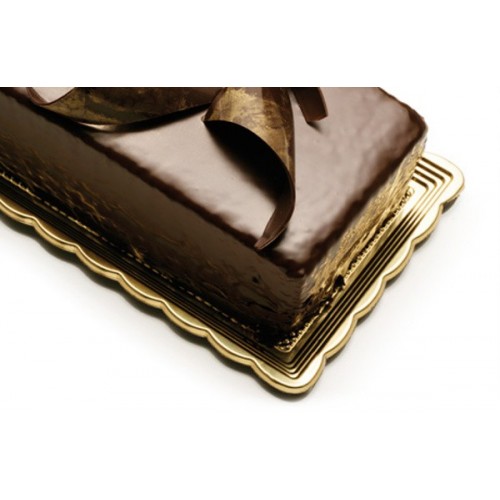 Alcas plastic cake tray - gold 37,5x28cm