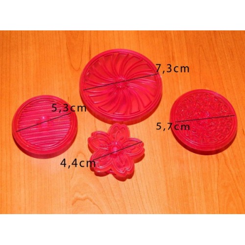 Set of cookie cutters - wheels 4 pcs