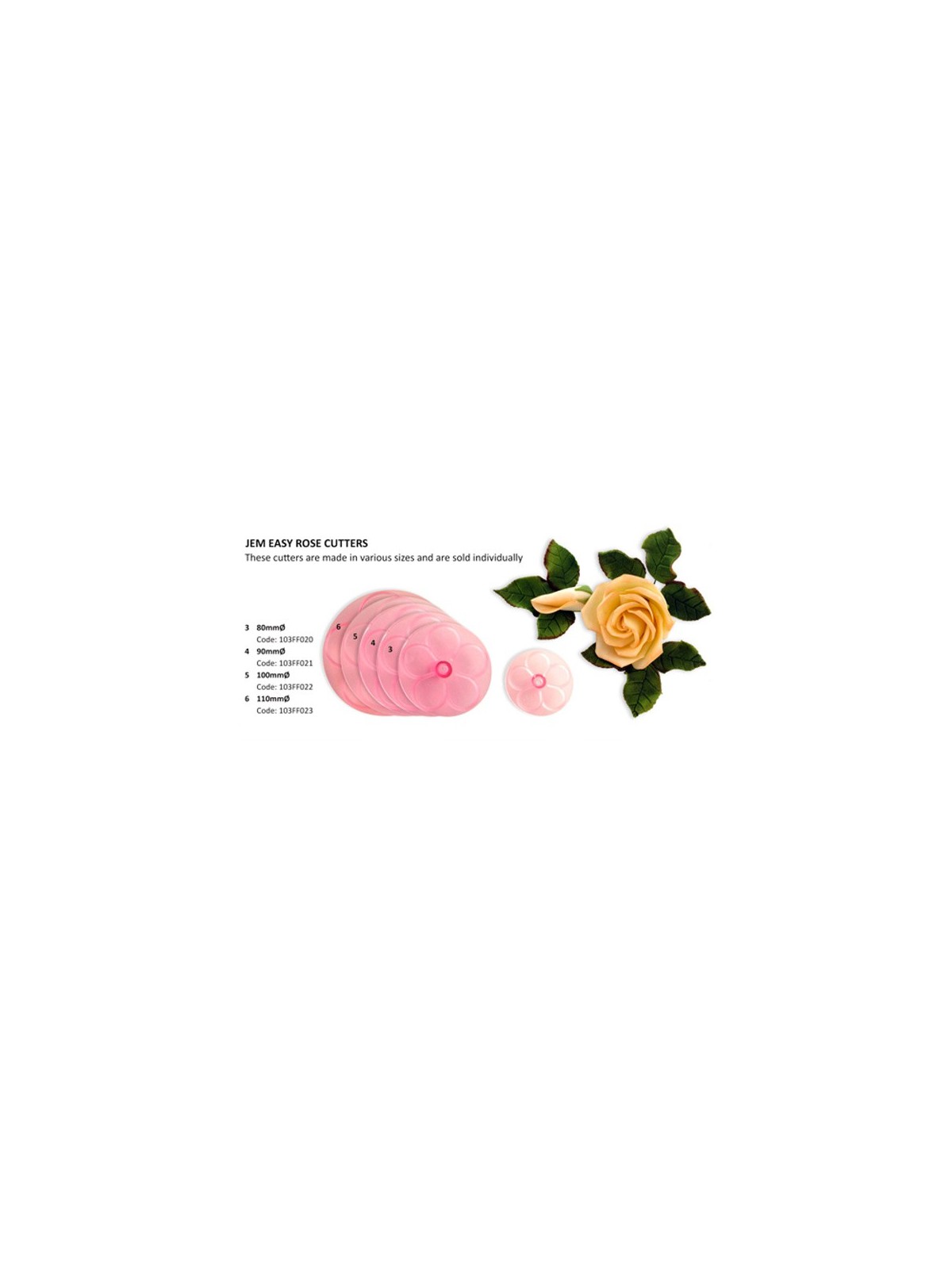 JEM Cutter Einfache Rose -9cm -
