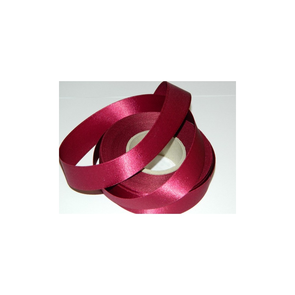 Satin ribbon - wine red 20m / 24 mm