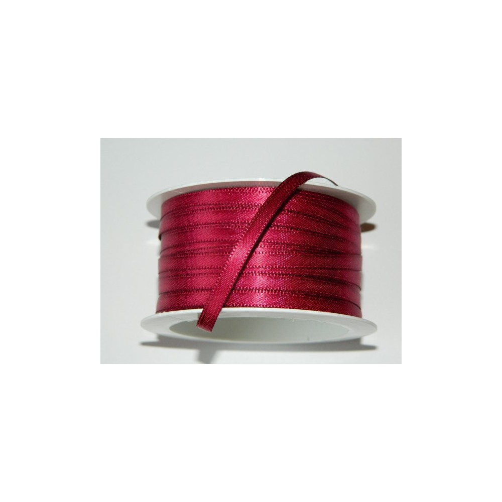 Satin ribbon - wine red 20m / 5 mm