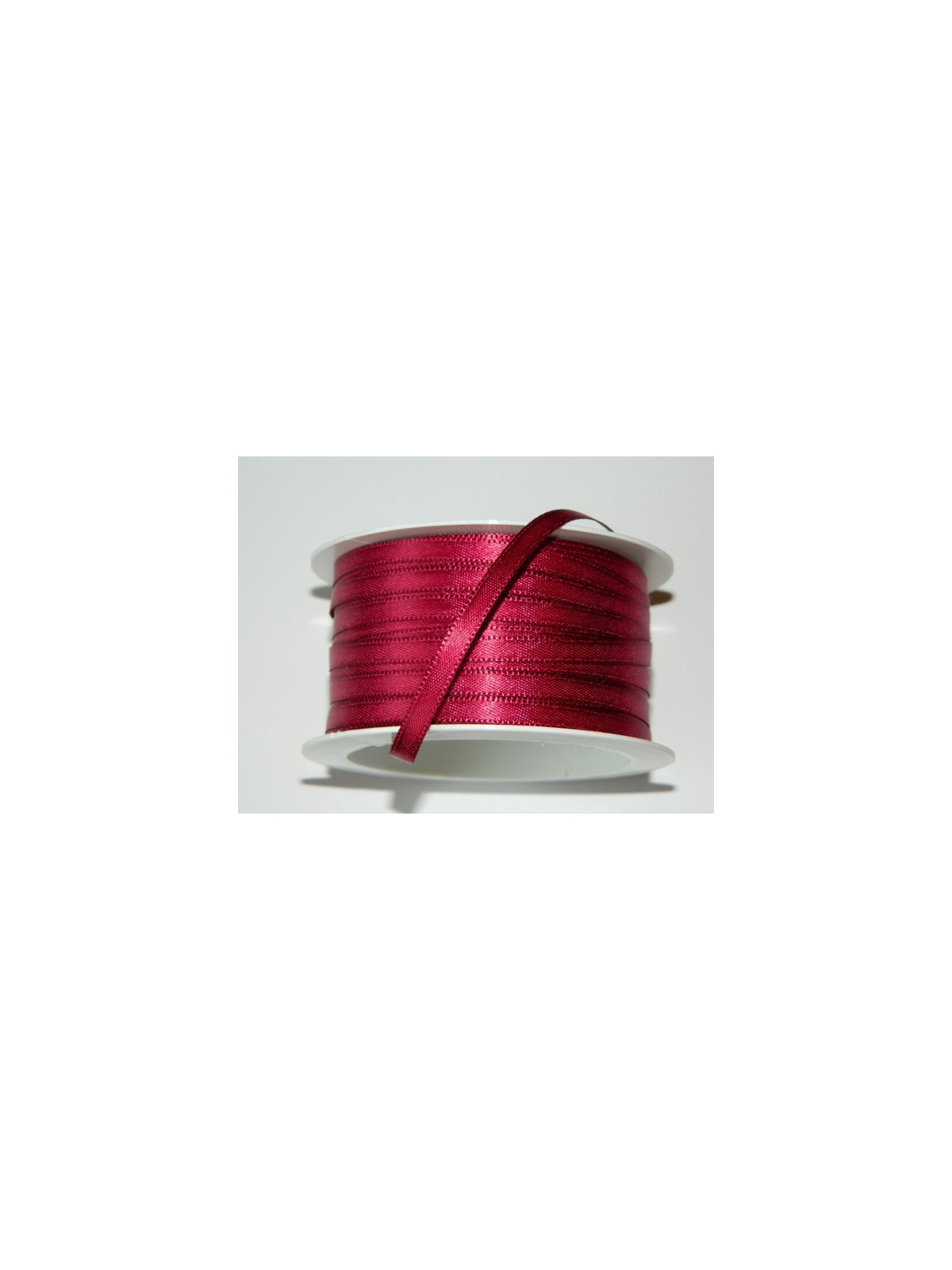 Satin ribbon - wine red 20m / 5 mm