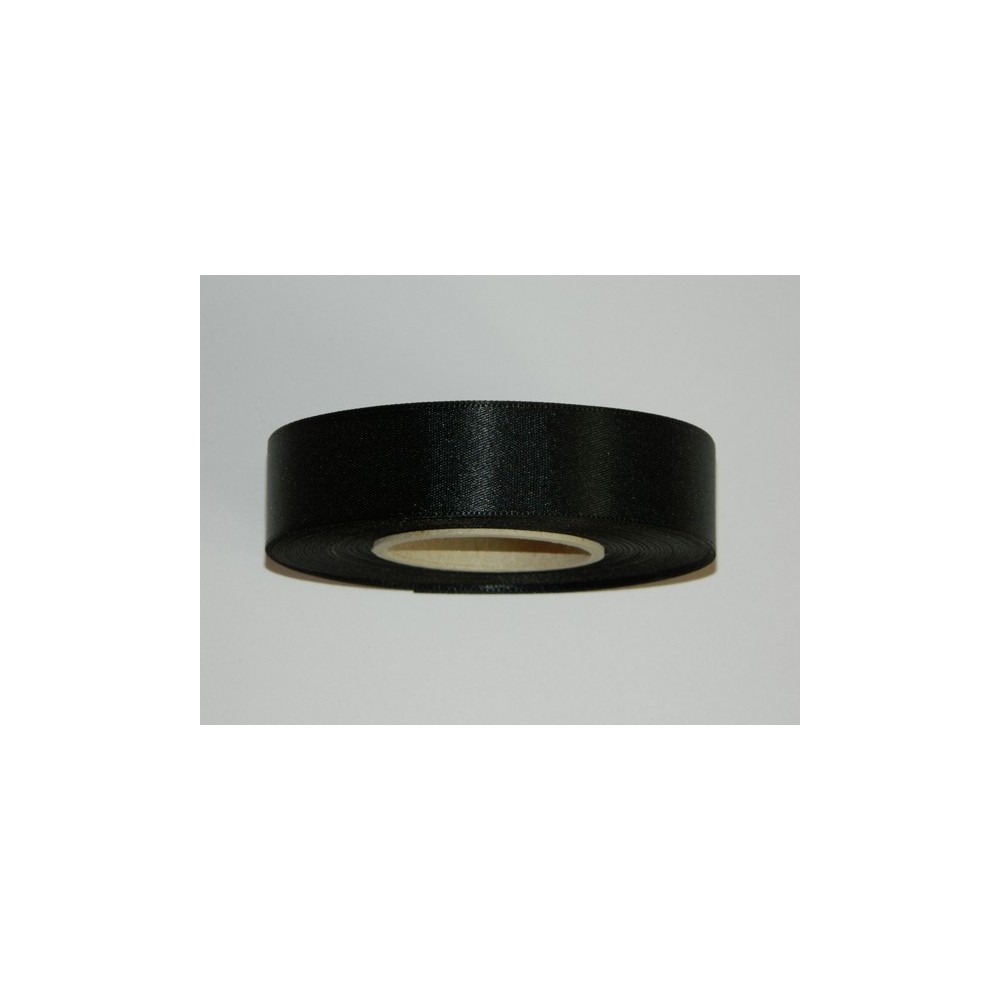 Satinband - schwarz 20m / 24 mm