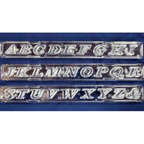 Windsor Clikstix alphabet uppercase italic