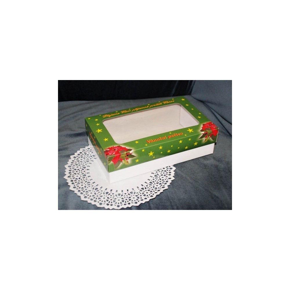 Krabice na cukroví - vánoční zelená - 1kg