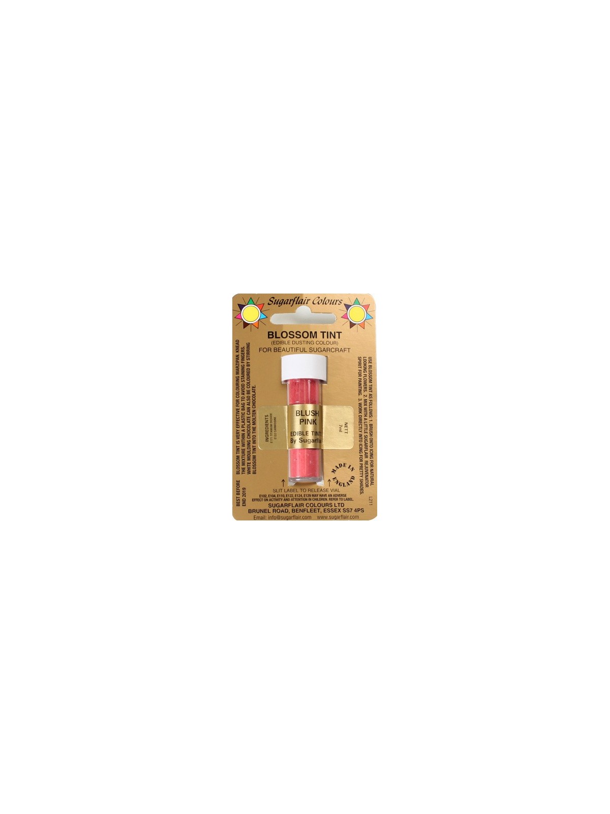 Sugarflair - farba proszkowa - różowa - BLUSH PINK 7ml