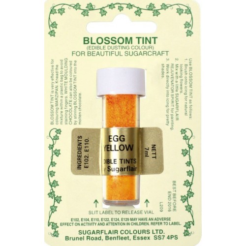 Sugarflair Blossom Tint Dusting Colours - EGG YELLOW - 7ml