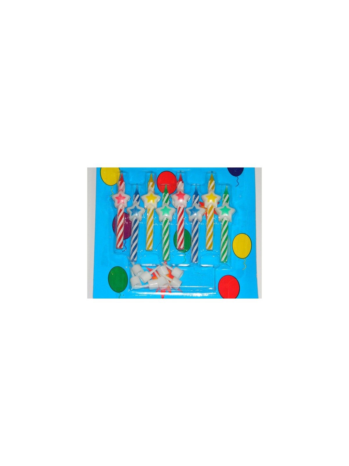 Birthday candles with a star - 8 pieces