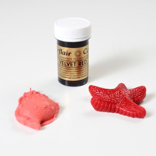 Sugarflair Gel-Farbe - Rot - Red Velvet 25g