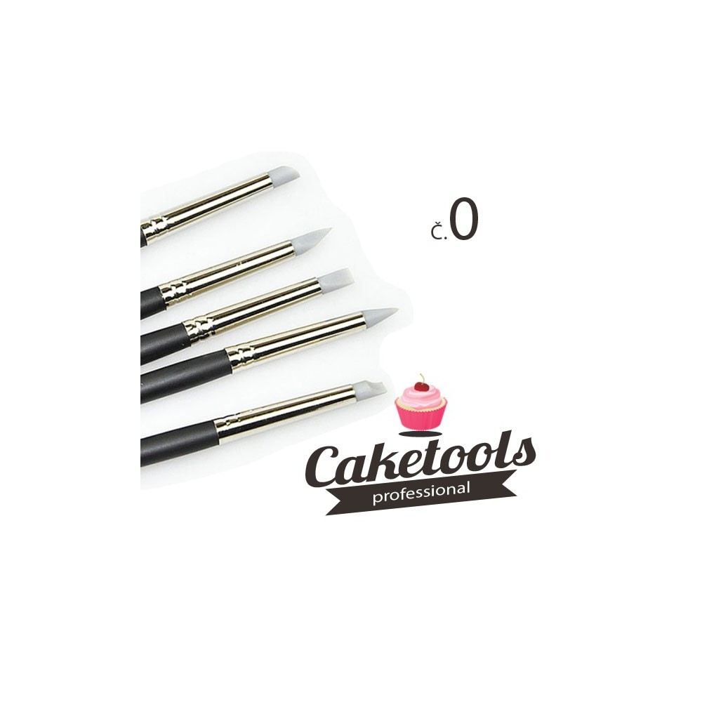 Caketools - Silikon-Pinsel Set -. Gr. 0