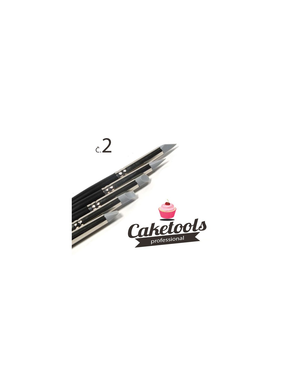 Caketools - sada silikónový štetcov - vel.2