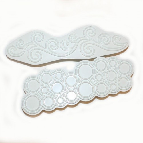 Set of cookie cutters - bubbles 2pcs - Bubble frieze and side scroll