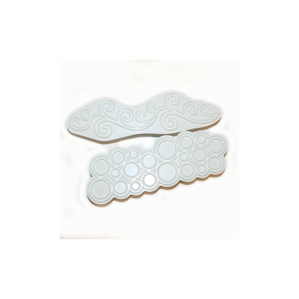 Set of cookie cutters - bubbles 2pcs - Bubble frieze and side scroll