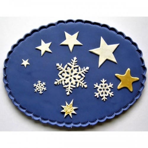 Patchwork Cutter Snowflake and Stars
