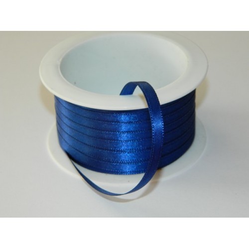 Satin ribbon - dark blue  20 m / 5 mm