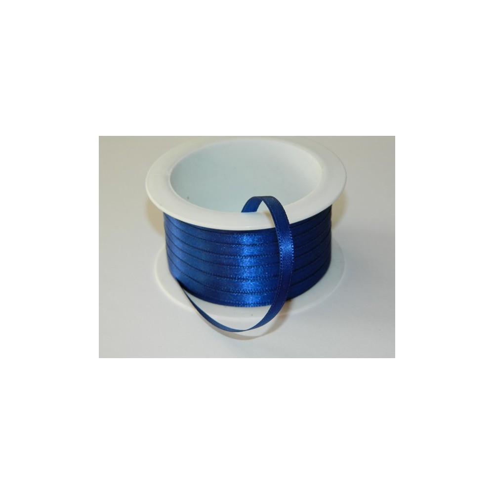 Satin ribbon - dark blue  20 m / 5 mm