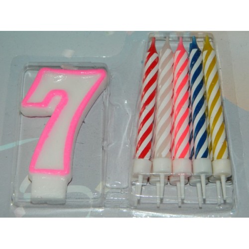 Cake candles - 7 + 10 candles