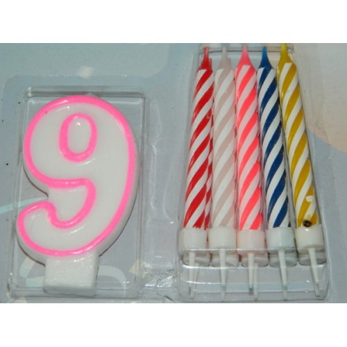 Cake candles - 9 + 10 candles