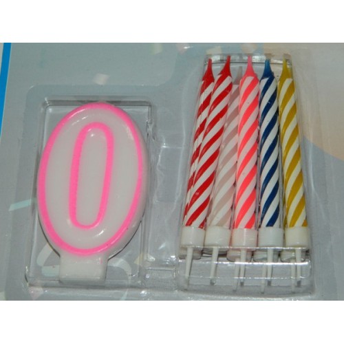 Cake candles - 0 + 10 candles